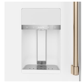 Cafe Standard-Depth 27.8 cu. ft. French Door Refrigerator with Ice Maker (Matte White with Brushed Bronze Handles) ENERGY STAR