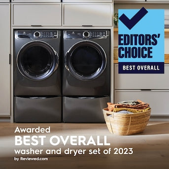 Electrolux Predictive Dry and Instant Refresh 8 cu. ft. Stackable Vented Gas Dryer with Steam Cycle (Titanium)