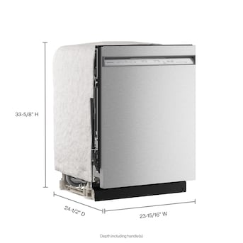 KitchenAid 24 in. Front Control Built-In Tall Tub Dishwasher with Third Level Utensil Rack, Quick Wash Cycle, PrintShield Stainless, 47-dBA