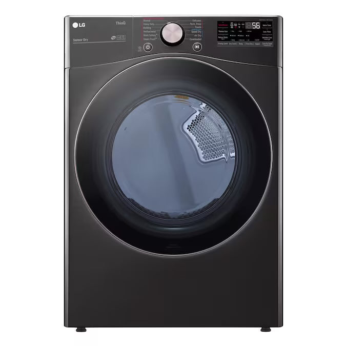 LG 7.4 cu. ft. Ultra Large Black Steel Smart Electric Vented Dryer w/ Sensor - Model DLEX4000B