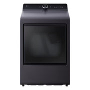 LG 7.3 cu. ft. Vented SMART Gas Dryer in Matte Blk w/ EasyLoad Door, TurboSteam - Model DLGX8601BE