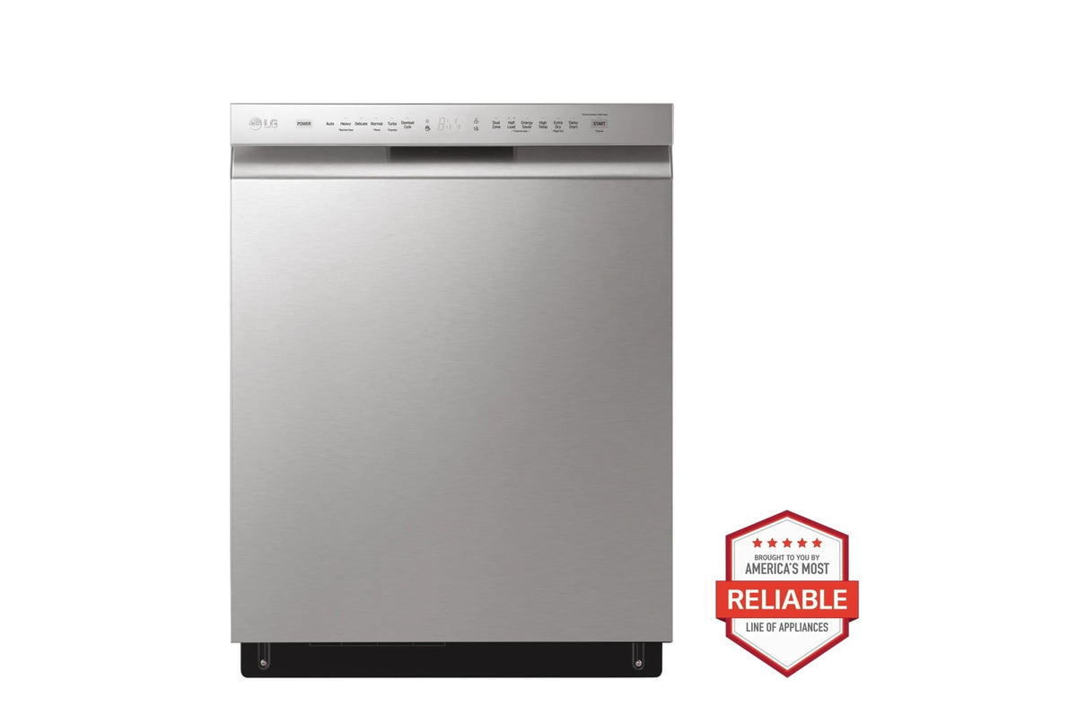 LG 24 Inch Wide QuadWash Front Control Dishwasher - Stainless Steel
