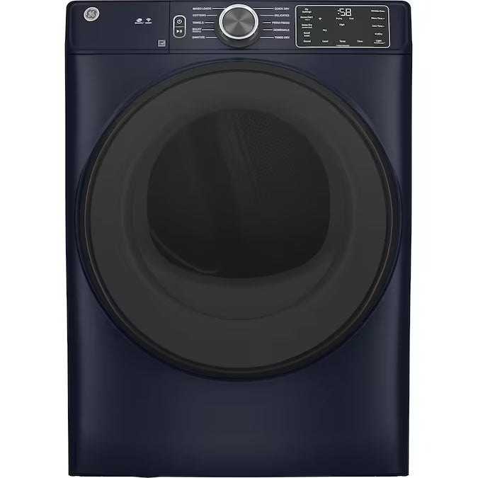 GE 7.8 cu. ft. Smart Front Load Electric Dryer in Sapphire Blue w/ Sanitize - Model GFD55ESPRRS