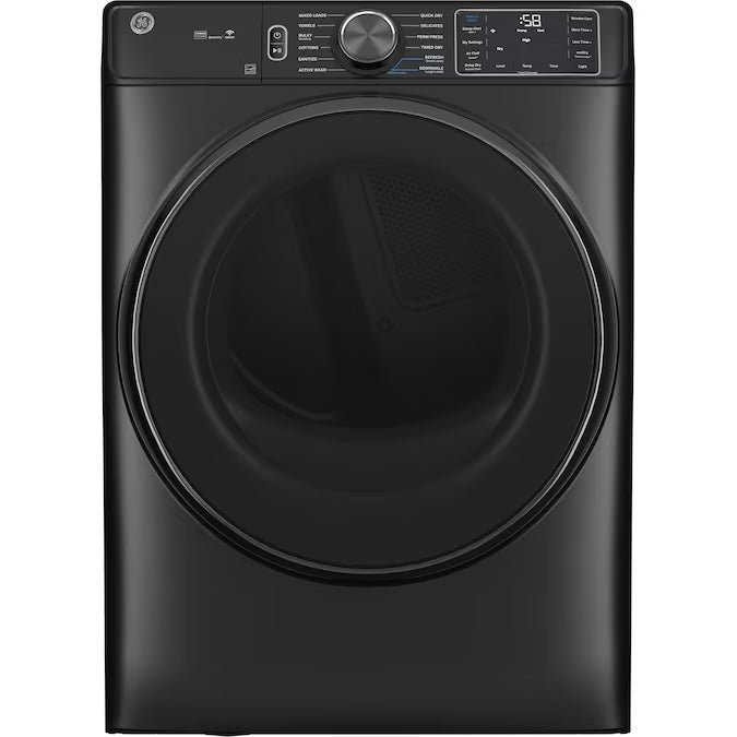 GE 7.8 cu.ft. Smart FL Electric Dryer in Carbon Graph. w/ Steam & Sanitize - Model GFD65ESPVDS