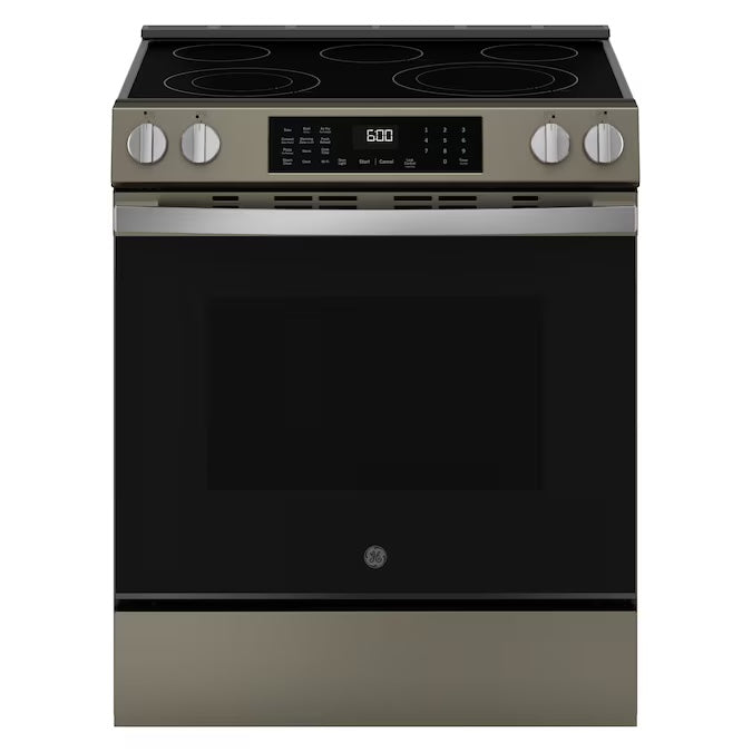 GE 30 in. 5 Burner Element Smart Slide-In Electric Conv. Range Slate w/ - Model GRS600AVES