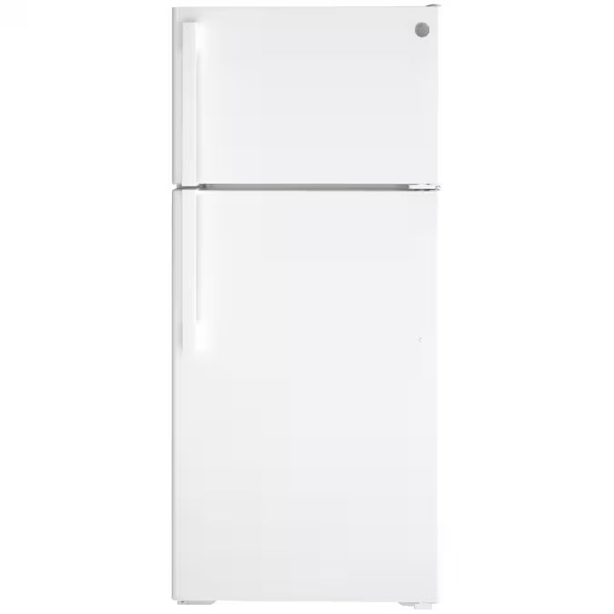 GE 16.6 cu. ft. Top Freezer Refrigerator in White, ENERGY STAR - Model GTE17GTNRWW