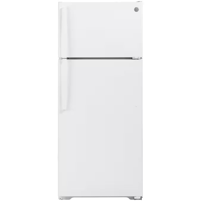 GE 17.5 cu. ft. Top Freezer Refrigerator in White - Model GTE18GTNRWW