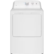 GE 6.2 cu. ft. Capacity Electric Dryer w/ Up To 120 ft. Venting & Shallow Depth - Model GTX33EASKWW
