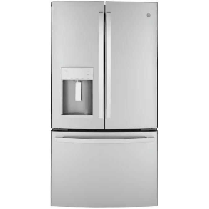 GE 22.1 Cu. Ft. Counter-Depth Fingerprint Resistant French-Door Refrigerator - Model GYE22GYNFS