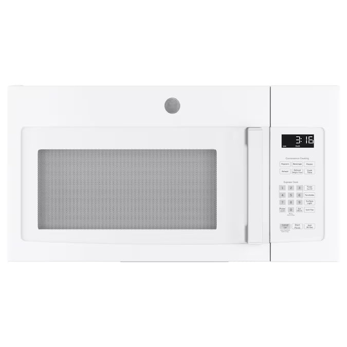 GE 1.6 Cu. Ft. Over-the-Range Microwave Oven with Recirculating Venting - Model JNM3163DJWW