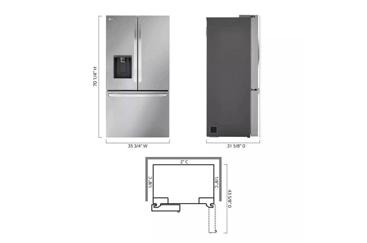LG 26 cu. ft. Smart Counter-Depth MAX Refrigerator with Dual Ice Makers