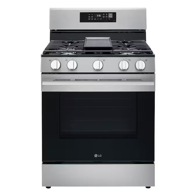 LG 30 in., 6.3 cu. ft. Smart ProBake Conv. 5-Burner Gas Single Oven Range w/ - Model LRGN6323Y