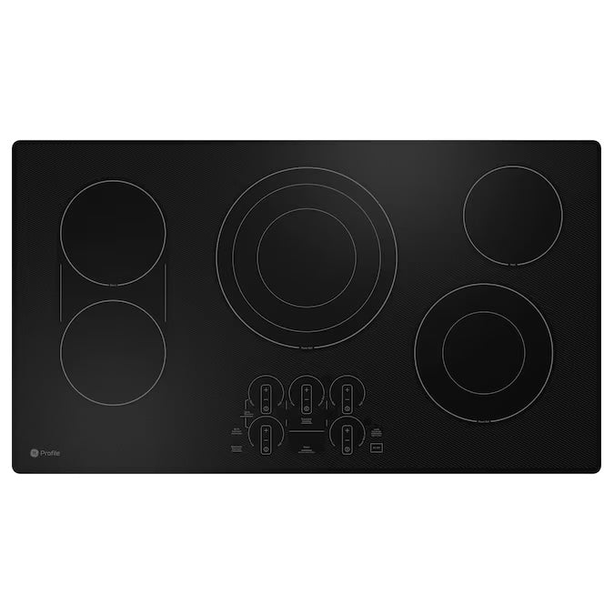 GE Profile 36 in. 5 Burner Element Smart Radiant Electric Cooktop in Black - Model PEP7036DTBB