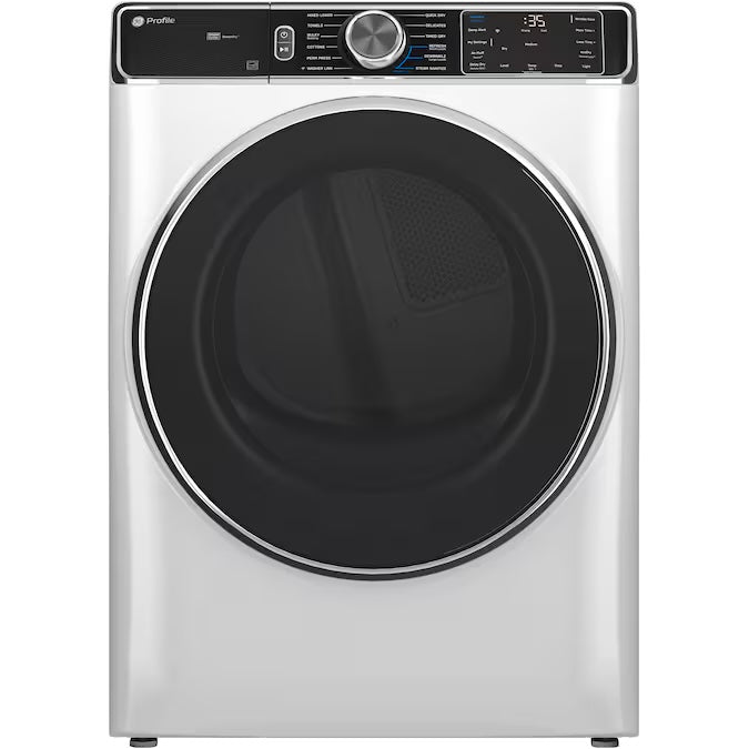 GE Profile 7.8 cu. ft. Smart Front Load Electric Dryer White w/ Steam & Sanitize - Model PFD87ESSVWW