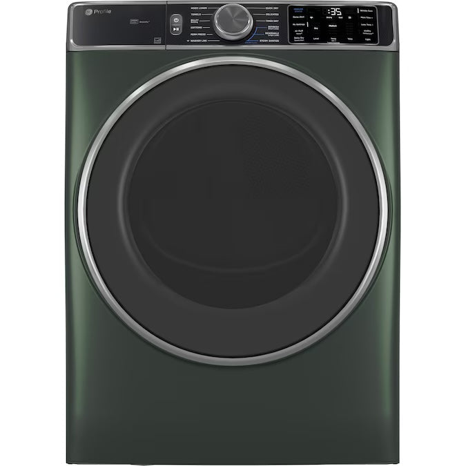 GE Profile 7.8 cu. ft. Vented Smart FL Gas Dryer Green w/ Quick Dry, Steam & - Model PFD95GSPWGN