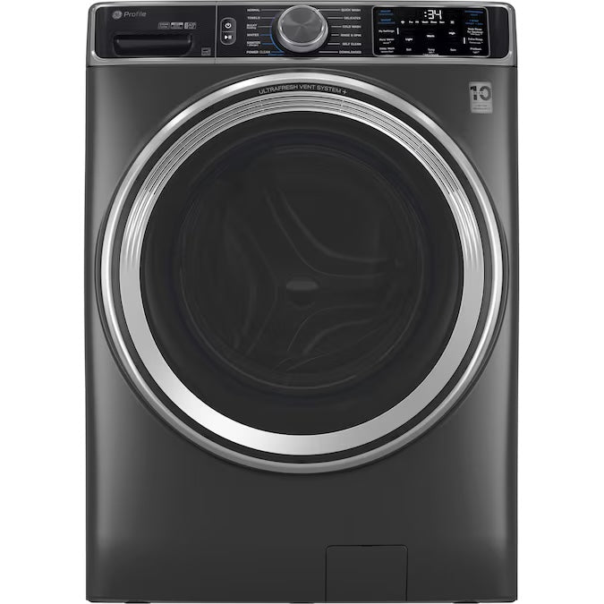 GE Profile 5.3 cu. ft. Smart FL Washer in Sapphire Blue w/ Steam & SmartDispense - Model PFW955SPWDS