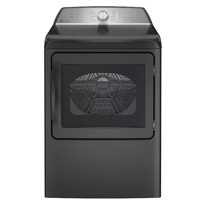 GE Profile 7.4 cu. ft. Smart Electric Dryer in Diam. Gray w/ Sanitize & Sensor - Model PTD60EBPRDG