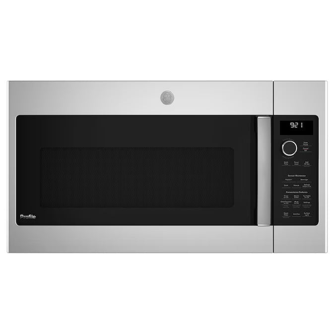 GE Profile 2.1 cu. ft. Over-the-Range Sensor Microwave Oven Black Stainless - Model PVM9215RYSS