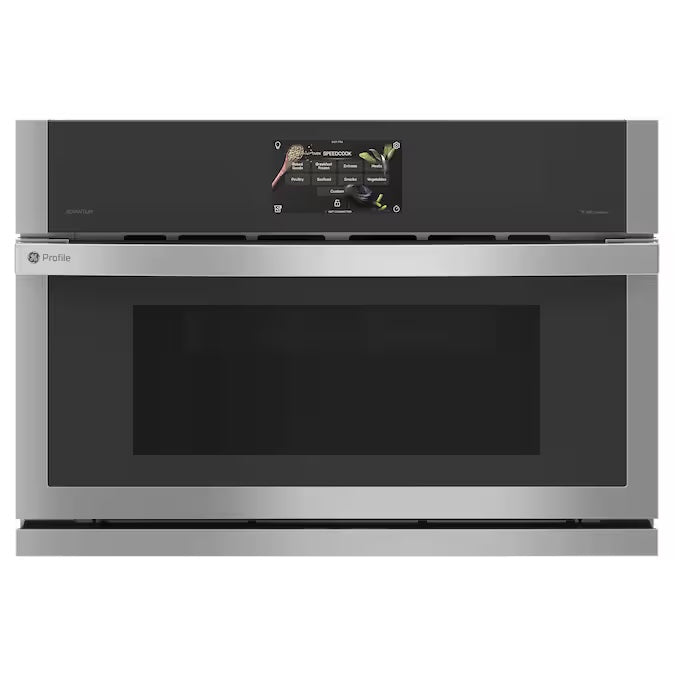 GE 30 in. 1.70 cu ft Electric Built-In Microwave Stainless w/ Convection Cooking - Model PWB7030SVSS