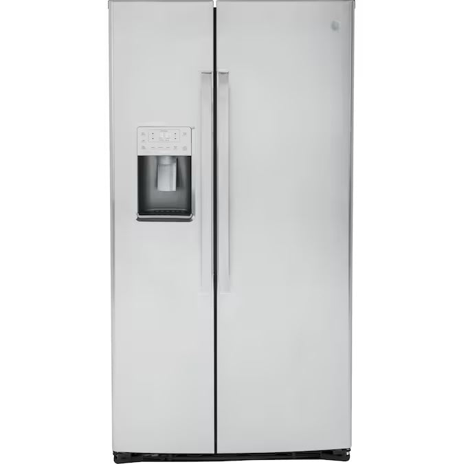 GE Profile 21.9 cu. ft. Counter-Depth Side-by-Side Refrigerator in FR Stainless - Model PZS22MYKFS