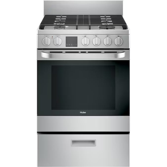 Haier 24 in. 2.9 cu. ft. Gas Range with Convection Oven in Stainless Steel - Model QGAS740RMSS