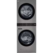LG 27 in. Graphite WashTower Laundry Ctr w/ 4.5 cu. ft. FL Washer & 7.4 cu. ft. - Model WKG101HVA