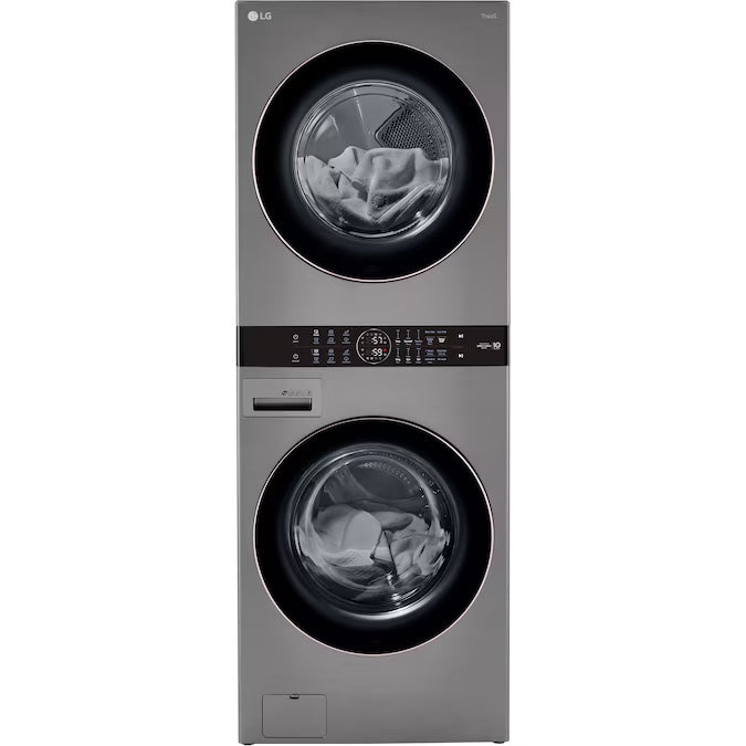 LG 27 in. Graphite WashTower Laundry Ctr w/ 4.5 cu. ft. FL Washer & 7.4 cu. ft. - Model WKG101HVA