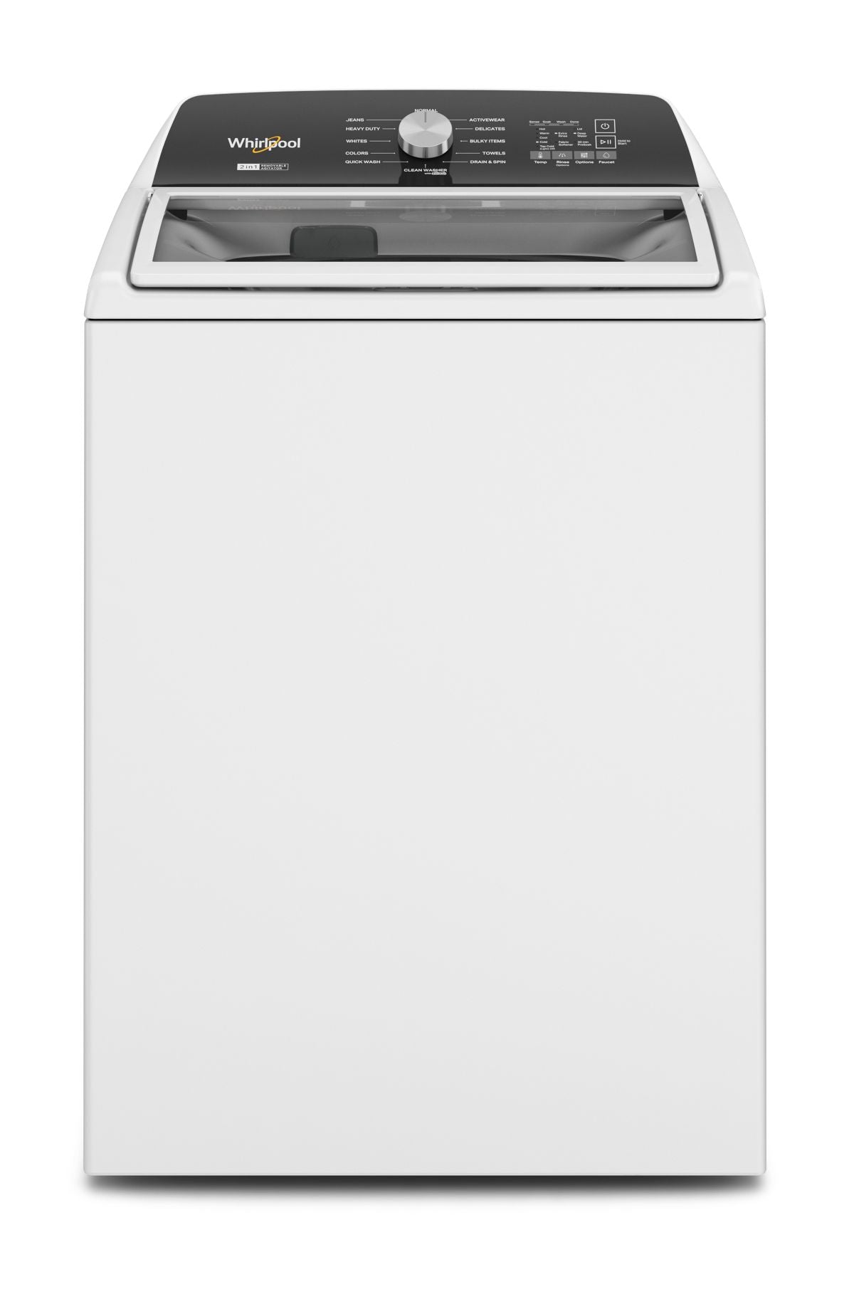 Whirlpool 4.7-4.8 Cu. Ft. Top Load Washer with 2 in 1 Removable Agitator
