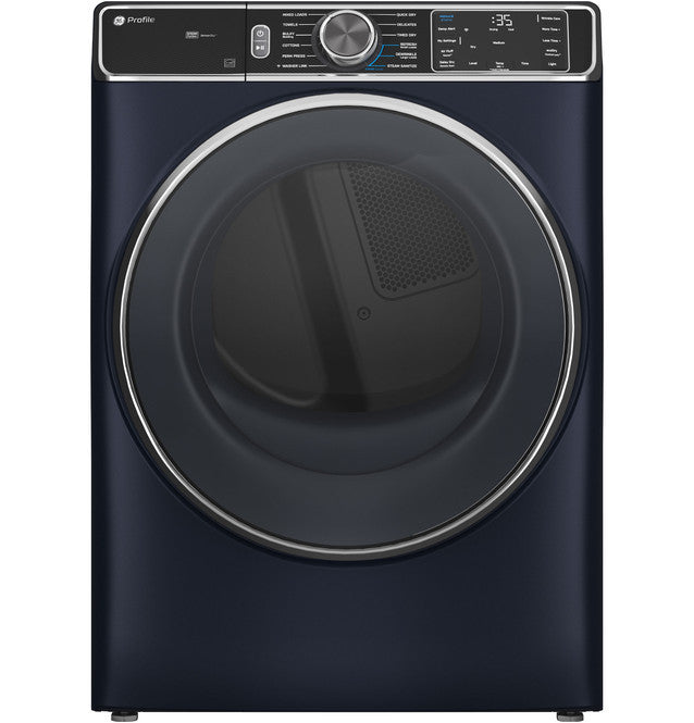 GE Profile 7.8 cu. ft. Vented Gas Dryer in Sapphire Blue with Steam and Sanitize