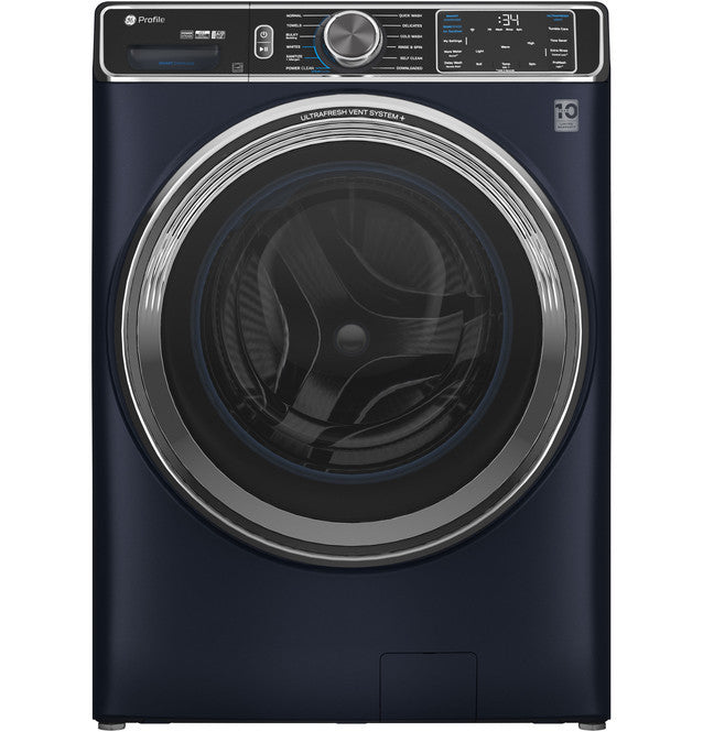 GE Profile 5.3 cu. ft. Smart Front Load Washer in Sapphire with OdorBlock UltraFresh