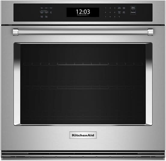 KitchenAid 30 in. Single Electric Wall Oven with Air Fry Mode, Even-Heat True Convection (Stainless Steel)