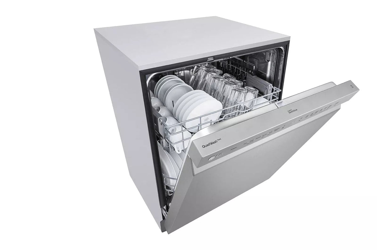 LG 24 Inch Front Control Smart Wi-Fi Enabled Dishwasher with QuadWash