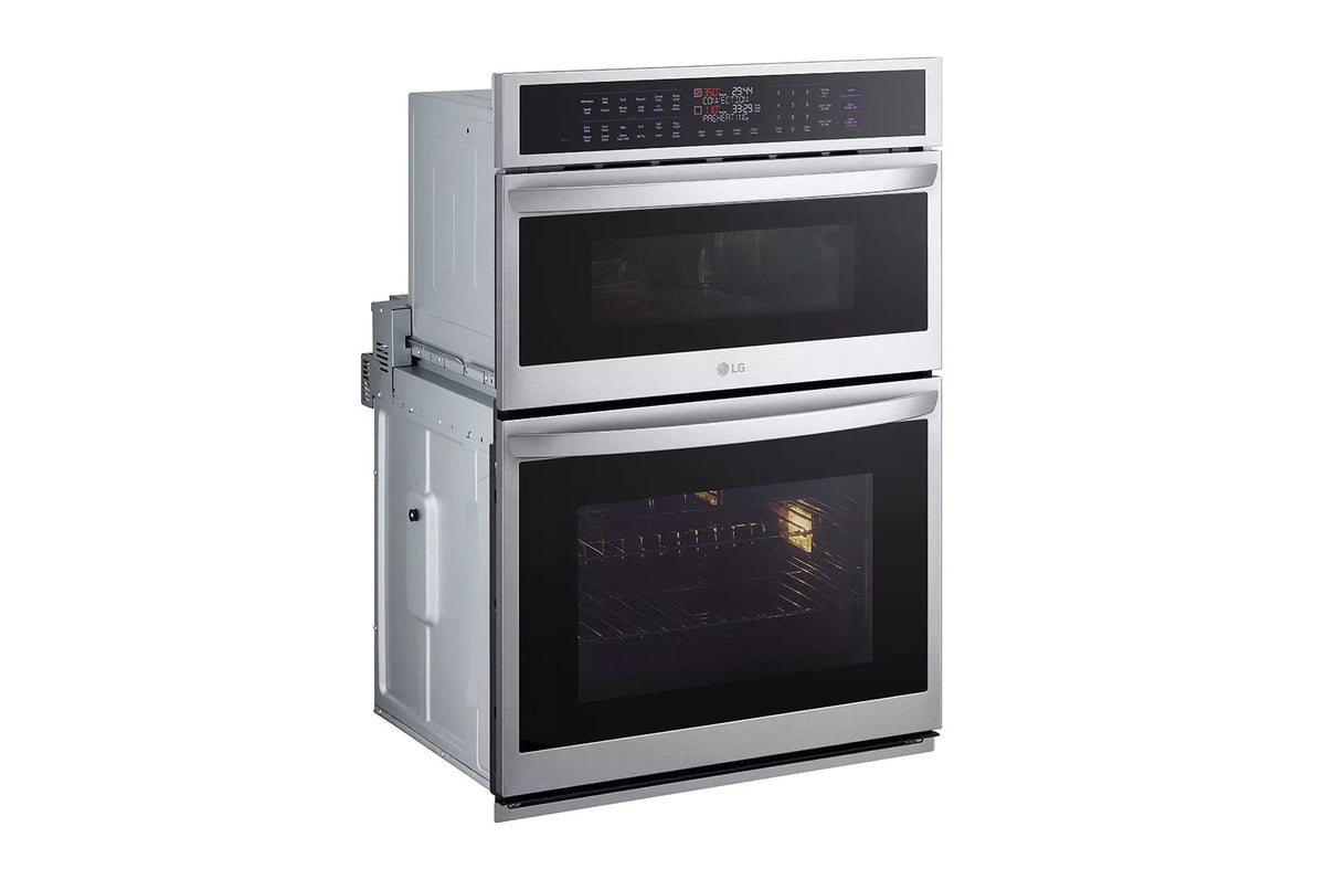 LG 1.7/4.7 cu. ft. Smart Combination Wall Oven with InstaView, True Convection, Air Fry, and Steam Sous Vide