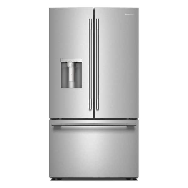 KitchenAid 30.52 cu. ft. Standard-Depth 36 in. Wide 3-Door French Door Refrigerator with Ice Maker, PrintShield Stainless