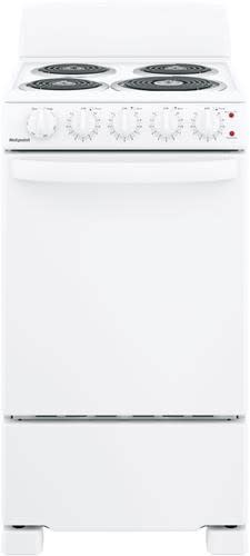 Hotpoint 20 in. Freestanding Electric Range with Sensi-Temp Technology, Standard Clean Oven (White)
