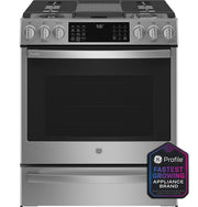 GE Profile 30 in. Smart Slide-In Front Control Gas Range with No Preheat Air Fry